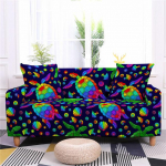 3D-prinditud diivanikate elutuppa, elevandiloomade mustriga diivanikate, 1/2/3/4-kohaline, L-kujuline, sektsioondiivanikaitse 1 seat 90-140cm