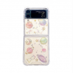 Samsung Galaxy Z Flip 4 3 &uuml;mbrisele, l&auml;bipaistev Glitter Star Planet l&auml;bipaistev p&otilde;rutuskindel tagakaas Samsung Z Flip4 Zflip3 &uuml;mbrisele For Samsung Z Flip 3