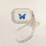 Blue Butterfly juhtmevaba Bluetoothi ​​laadimiskarp Apple Airpod 3 1 Pro 2nd 2 jaoks armas multikas peakomplekti k&otilde;rvaklappide &uuml;mbris Conque For Airpods 1 2