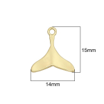 14K kullast loomaripats Loomingulise disainiga vasest tarvikud ehete valmistamiseks DIY kaelakee k&auml;ev&otilde;ru k&otilde;rvar&otilde;ngas 1pcs