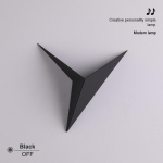 1 tk Kaasaegsed minimalistliku kolmnurga kujuga LED-seinavalgustid p&otilde;hjamaises stiilis siseruumide seinavalgustid elutoavalgustid lihtsad valgustid HMM Warm White must