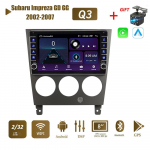 Subaru Impreza GD GG 2002-2007 jaoks koos nupu nupuga Android autoraadio multimeediumipleier Navigatsioon stereo GPS 2 Din Carplay 2+32GB 1+16GB