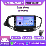 2-din Androidi autostereo raadio Lada Vesta 2015-2019 jaoks koos nupunupuga GPS-navigatsiooniga Carplay multimeedia videopleier 2+32GB 2+32GB