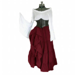 Vintage kleit Retro Vogue Flare varrukatega tuunika Naiste Suures suuruses &otilde;ue stiilis elegantsed Cosplay kleidid XL punane