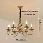 Vanaaegne kroonl&uuml;hter antiikne pronksist rippvalgusti talumaja Kuldne lamp Retro ripats elutuppa Hotelli fuajee kodubaar 6 Headlights