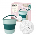 Mini pesumasin Kokkupandav pesuvann USB kaasaskantav pesumasin Uus Ul-trasonic C4Z6 blue&green-One-size