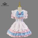 S-5XL suures suuruses teenija &Uuml;liarmas suur kaarjas Lolita kleit Roosa Sinine armas kleit Naine Mood vabaaja Lolita peokleit Cosplay armas kleit S sinine/roosa