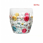 350 ml v&auml;rviline mulliviski trummel BOHEMIA Disain Klaasn&otilde;u kristallne joogitass Vesi Piim Kohv Klaas &Otilde;llekruus Dropshipping 2 Pcs Whisky Cup 350ml