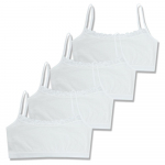 4 TK t&uuml;drukute spordirinnahoidja Hipster puuvillane teismeliste aluspesu suvine laste pitsservaga hingav vest one size