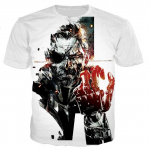 Mehed, naised, suvine moem&auml;ng Metal Gear Solid 3D prindiga s&auml;rk vabaaja Harajuku stiilis T-s&auml;rgid Unisex t&auml;navar&otilde;ivad HipHop top L