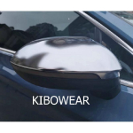 2pcs Matte Chrome Side Mirror Covers for Volkswagen Passat B8 Variant Arteon 2018  brushed Caps 2015 2016 with blind spot gray
