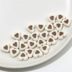 Akr&uuml;&uuml;l&otilde;litilk kahev&auml;rvilised v&auml;ikesed armastushelmed DIY kaelakee k&auml;ev&otilde;ru k&otilde;rvar&otilde;nga ehete valmistamiseks 10pcs sinine/valge