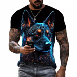 T-s&auml;rk meestele Hip Hop Trend Harajuku Top Bulldog Print Suvine l&uuml;hikeste varrukatega T-s&auml;rk Casual O-kaelusega Suured T-s&auml;rgid Naljakad riided 5XL