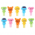 7/10 tk. Puuviljakahvel, kriimustusvastane, r&auml;sisevaba mugav k&auml;epide Mittepurunev, libisemisvastane armsa multifilmi looma kujuga Bento pulk C