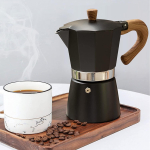 Moka pott, pliidiplaat espressomasin Itaalia kohvimasin kohvikann Alumiiniumist pliit Camping espressomasin Manual Kuuba kohviperkolaator 300ml black