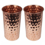 Luksusliku disainiga puhas vasest tavaline klaas, Hummeri puudutusega, joogivesi, jooga-ajurveda, maht 300 ml 2 tk.