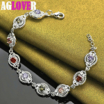 925 h&otilde;bedast v&otilde;luv&auml;rvi AAA tsirkoonist k&auml;ev&otilde;ru ehted 20cm