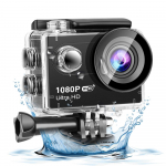 1080P Ultra HD tegevuskaamera 2,0-tollise LCD-ekraaniga 12MP 30m veekindel v&auml;risemisvastane 120 kraadi lainurk must