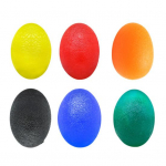 6 tk munakujulised k&auml;teharjutuspallid, pehmed painduvad, tugevad ja tugevad ergonoomilise disainiga f&uuml;sioteraapia k&auml;te tugevdamise pallid