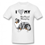 I Love My Shetlandi lambakoera T-s&auml;rk Unisex Plus Size Unisex Cotton Tees T&auml;navar&otilde;ivad L