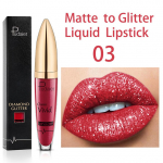 Matte Glitter vedelad huulepulgad Teemant l&auml;ikiv huulel&auml;ige veekindel kauakestev p&auml;rl huulel&auml;ige naiste huuletoon meik Maquillaje 03
