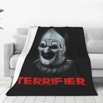 Halloweeni &otilde;udusfilmi flanelltekid Kvaliteetne pehme soe Terrifier visketekk Kevadpiknik v&auml;ljas tr&uuml;kitud voodikate 30*40in