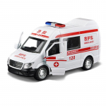 Valge kiirabi Meditsiinis&otilde;idukid M&auml;nguasjad 1/36 Alloy Diecast Car Model with Light & Sound