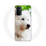 Kohver Oppo A74 5G samojeedi koerale, valge