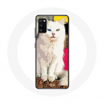 T&uuml;rgi Samsung Galaxy A41 &uuml;mbris firmalt Van White Cat siniste ja kollaste silmadega