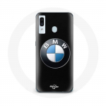 Coque pour Samsung Galaxy A20e BMW Logo fond noir