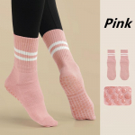 Sportlikud sokid Naiste joogasokid k&auml;epidemetega Libisemiskindlad haardesokid puhtaks balleti, balleti, tantsu, fitnessi jaoks 1 pair valge