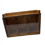 Vahetuskast Puidust m&uuml;ndipank, m&uuml;ntide s&auml;&auml;stupurk Sularahakonteiner jar M&uuml;ntide s&auml;&auml;stupott Rahapurk Hiiglaslik notsupank M&uuml;ntide Dekoratsioon pruun