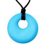 Ema &uuml;mmargune ripats-kaelakee beebi hammaste l&otilde;ikamiseks imetav n&auml;rimine, pehme silikoonist hammaste m&auml;nguasi taevasinine v&auml;rv