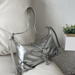 Yogodlns Women Mood PU nahast pelmeen Hobo &otilde;lakott Vintage &uuml;hev&auml;rviline vabaaja lukuga Crossbody kott 31x10x16cm h&otilde;be