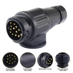 12 V 13 kontaktiga haagise pistik Vastupidav 13 poolusega elektriline haagissuvila juhtmestiku pistik Pukseerimisrauda pistikupesa adapter auto veoauto haagismaja tarvikud gray