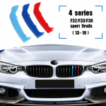 3tk M Styling auto esiv&otilde;re trimmi kaitseraua katte ribad kleebised BMW 4. seeria F32 F33 F36 11 varrastega kaunistamiseks F32 F33 F36 11rods
