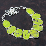 Stichtiit Kaelakee K&auml;sit&ouml;&ouml;na Valmistatud Kaelakee Kivist Ehted 925 Sterling H&otilde;bedast Kaelakee Reguleeritava Ahelaga Kaelakee H&otilde;bedased Ehted Kingitus Naistele Adjustable