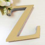 26 Letters DIY 3D Peegel Akr&uuml;&uuml;l Seinakleebised Kleebised Kodukaunistused Seinapildid kuld