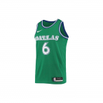 Nike NBA Prinditud Spordikorvpallivorm F&auml;nniv&auml;ljaanne Hooaeg 21-22 Mavericks Porzingis Nr. 6 Unisex korvpallivormi Roheline CN1021-318 M