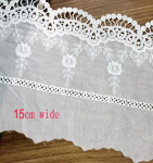 3 d/partii 13-15 cm lai keskkonnas&otilde;bralik 100% puuvillane tikanditega pitskangas laineline v&auml;ljal&otilde;ikega pitsliistud DIY &otilde;mblustarvikud 3 Yards