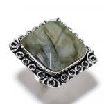 Natural Labradorite Gemstone Handmade 925 Sterling Silver Ring Size 7 n5w30