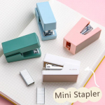 Miniklammerdaja komplekt Kaasaskantav v&auml;rvilise paberi k&ouml;itmismasin Kasuta 24/6 26/6 klambrid Mood Kirjatarbed Kontoritarbed sinine