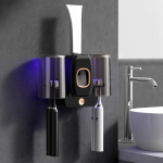 Intelligentne UV-hambaharja desinfitseerimisvahend, seinale kinnitatav UV-hambaharja desinfitseerimisvahendi hoidik, vannitoa hambaharja desinfitseerimisvahend must