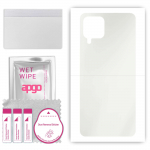 apgo MATTE Protective Skin Sticker for the back compatible with Samsung Galaxy A22, Wrap Film, Hydrogel Film, Flexible, Soft TPU with positioning laye