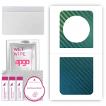 apgo Protective Skin Sticker for the back compatible with Tecno Phantom V Flip 5G, Wrap Film, Foil, Vinyl - Pattern Carbon Chameleon CAKA1