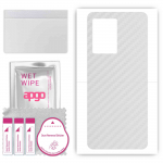 apgo Protective Skin Sticker for the back compatible with Oukitel C32, Wrap Film, Foil, Vinyl - Pattern Transparent Carbon