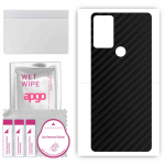 apgo Protective Skin Sticker for the back compatible with TCL 30V 5G, Wrap Film, Foil, Vinyl - Pattern Carbon Black