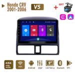 Android Car Radio Stereo Honda CRV 2001-2006 2 Din Multimeedia Carplay Navigatsioon Autoraadio GPS WIFI Peaseade 4+64GB 4+64GB
