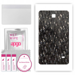 apgo Protective Skin Sticker for the back compatible with Samsung Galaxy Tab 4 7.0 SM-T230, Wrap Film, Foil, Vinyl - Pattern Carbon Black Pixel
