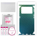 apgo Protective Skin Sticker for the back+sides compatible with Oppo K9 Pro 5G, Full Wrap Film, Foil, Vinyl - Pattern Carbon Chameleon CAKA1